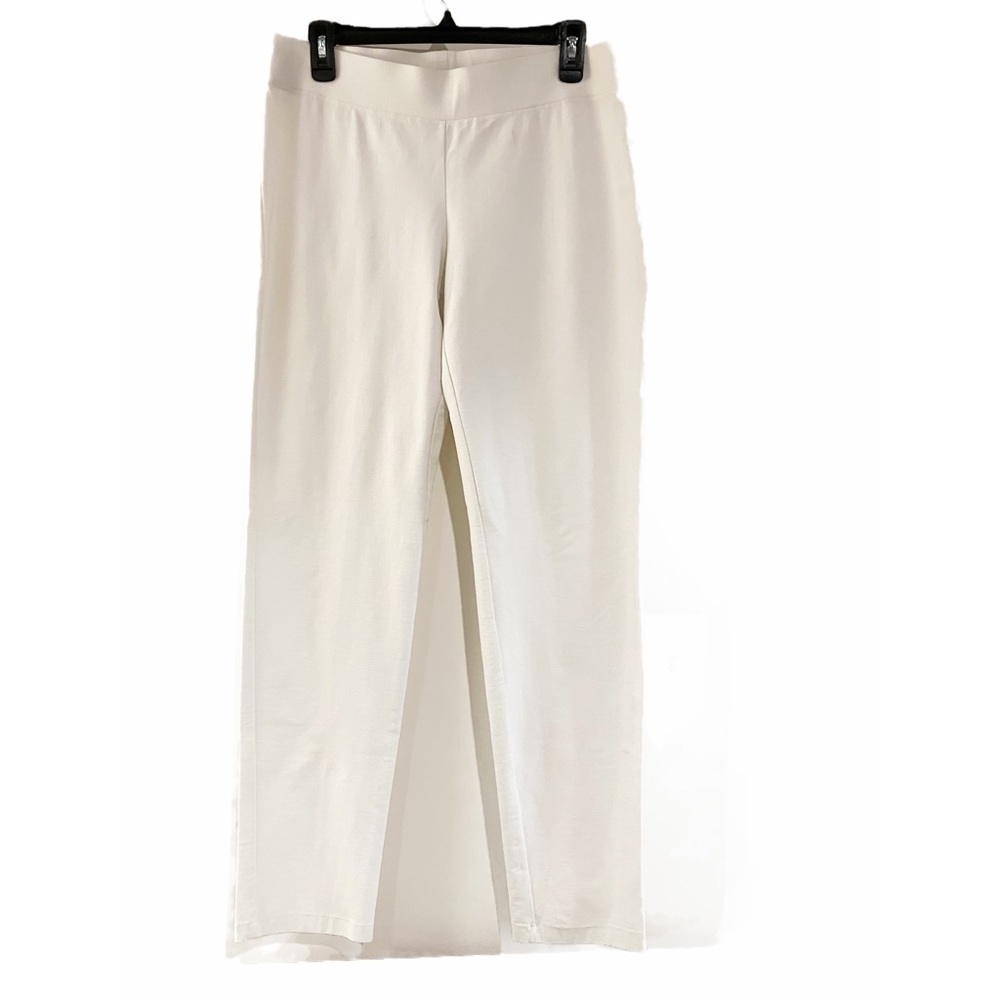 Eileen Fisher cream tapered ankle pant